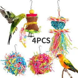 Juguetes para aves - kit de 4 piezas para loros y pájaros