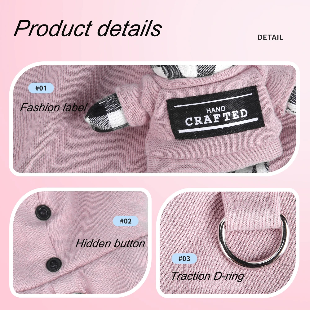 Sudadera con capucha para perro de cuatro patas a la moda, abrigo grueso de invierno para mascotas para perros pequeños, monos para cachorros de Pomerania Schnauzer - imagen 5