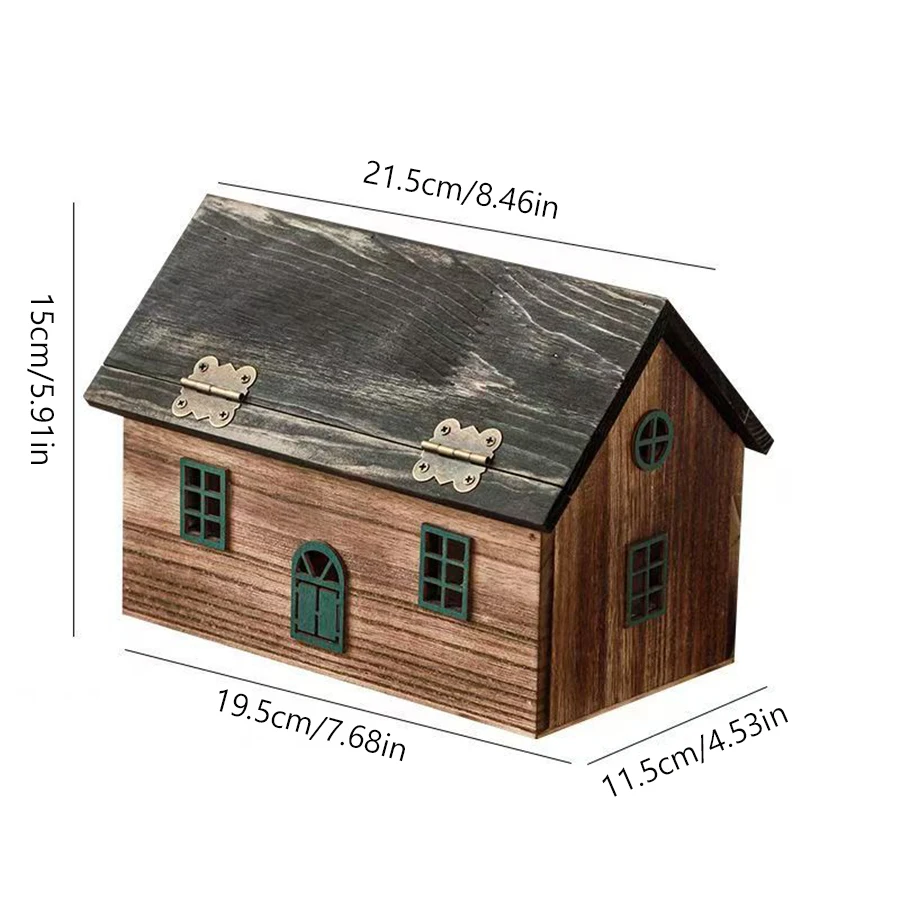 Caja de pañuelos de madera creativa para restaurante B & B, caja de papel Retro de madera maciza, cajas de papel en rollo para el hogar y la sala de estar