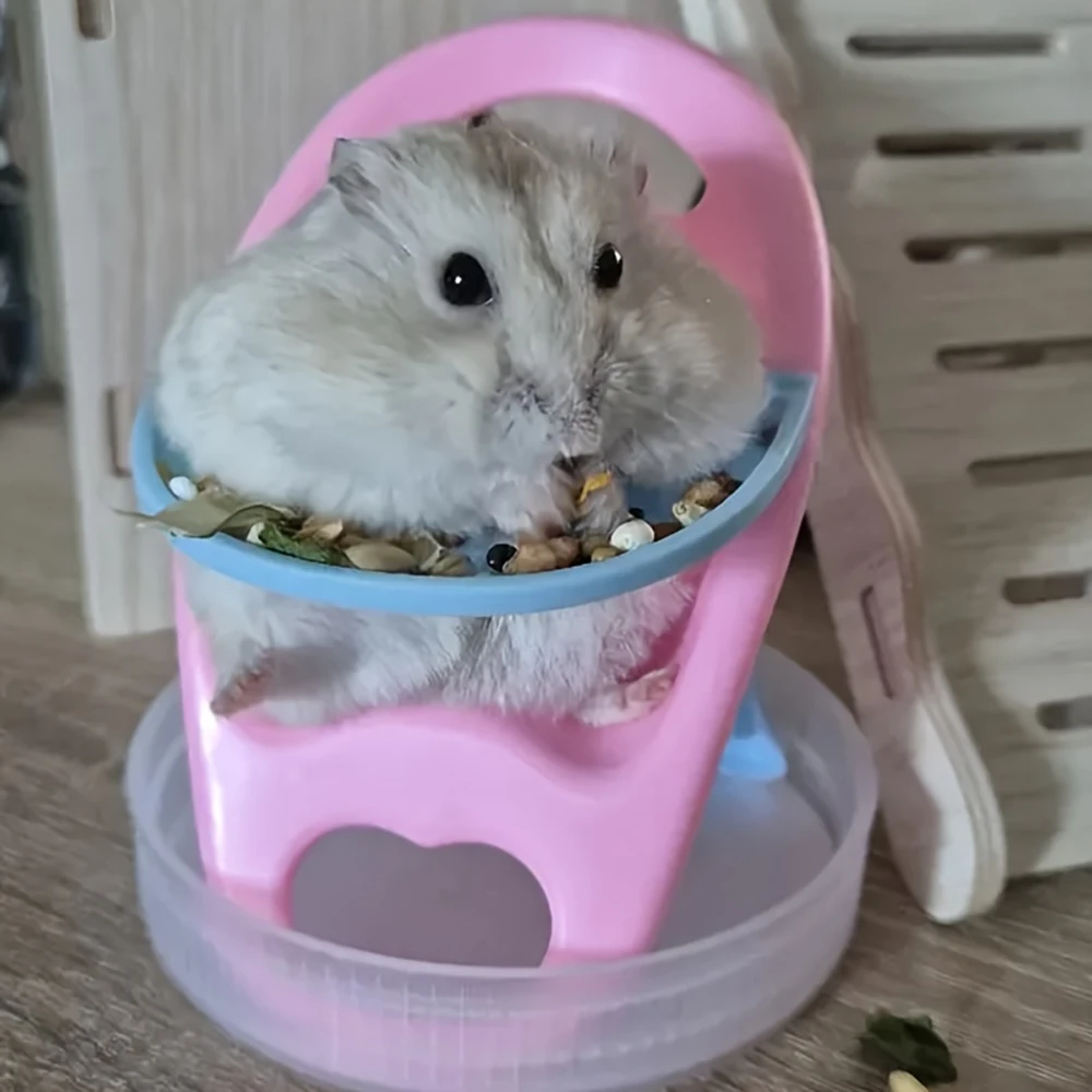 Silla de comedor para hámster de Color aleatorio, taburete de plástico para mascotas para animales pequeños, juguete decorativo, accesorio para fotografía, accesorios para hámster, 1 ud. - imagen 2