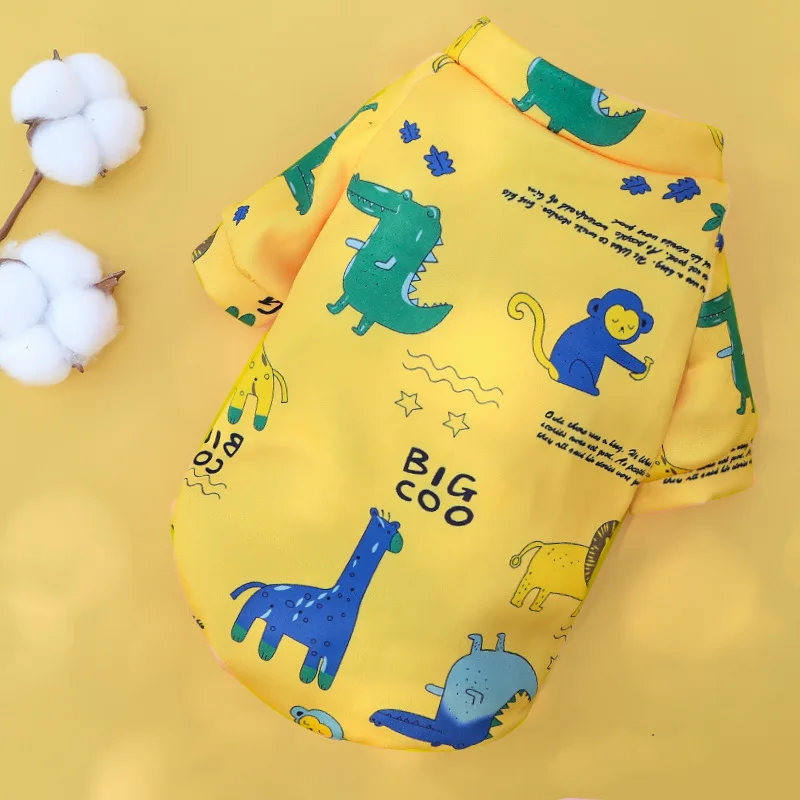 Ropa de invierno con estampado de animales para perros, ropa cálida para perros, sudadera para cachorros, suéter para perros pequeños, perro salchicha, caniche, Sudadera con capucha, ropa XL - imagen 4