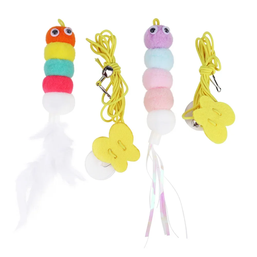 Juguetes para gatos, artefacto para aliviar el aburrimiento, ventosa sin rastro, puerta colgante, palo de Catering, sonido colgante, juguete para mascotas resistente a mordeduras - imagen 5