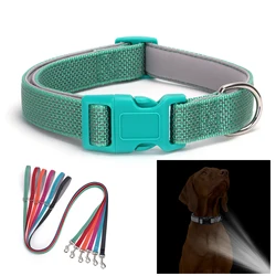 Collar reflectante de seguridad para perro acolchado ajustable