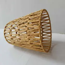 Lámpara colgante vintage diseño chino - Pantalla tejida a mano