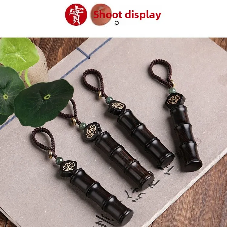 Llavero de almacenamiento de pelo de mascotas de bambú de ébano, cerradura de coche de almacenamiento de cenizas, adecuado para hombre de negocios que aman los mascotas, la carrera se eleva constante - imagen 5