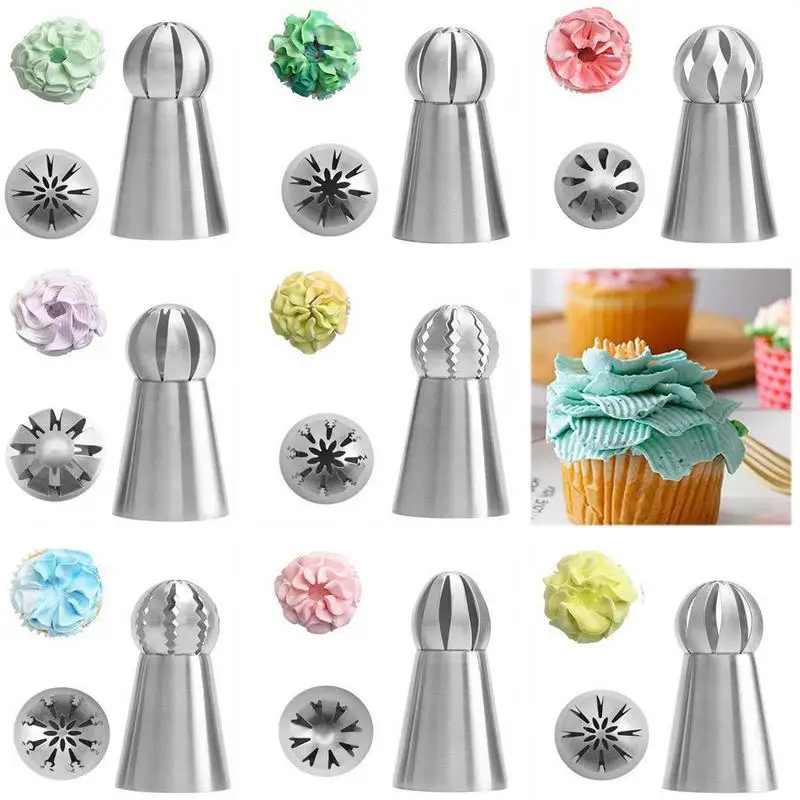 Boquilla de acero inoxidable para hornear, herramienta de decoración de pasteles, manga pastelera, boquilla de acero inoxidable, herramientas de panadería, 8 Uds./Set - imagen 2