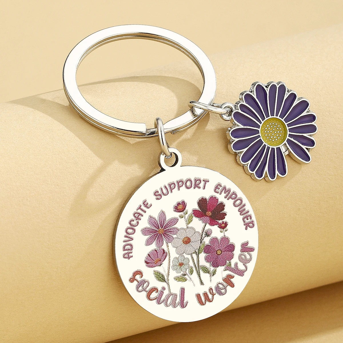 Regalos para trabajadores sociales para mujeres, llavero para compañeros de trabajo, regalos de agradecimiento para trabajadores sociales escolares, llavero para trabajadores - imagen 5