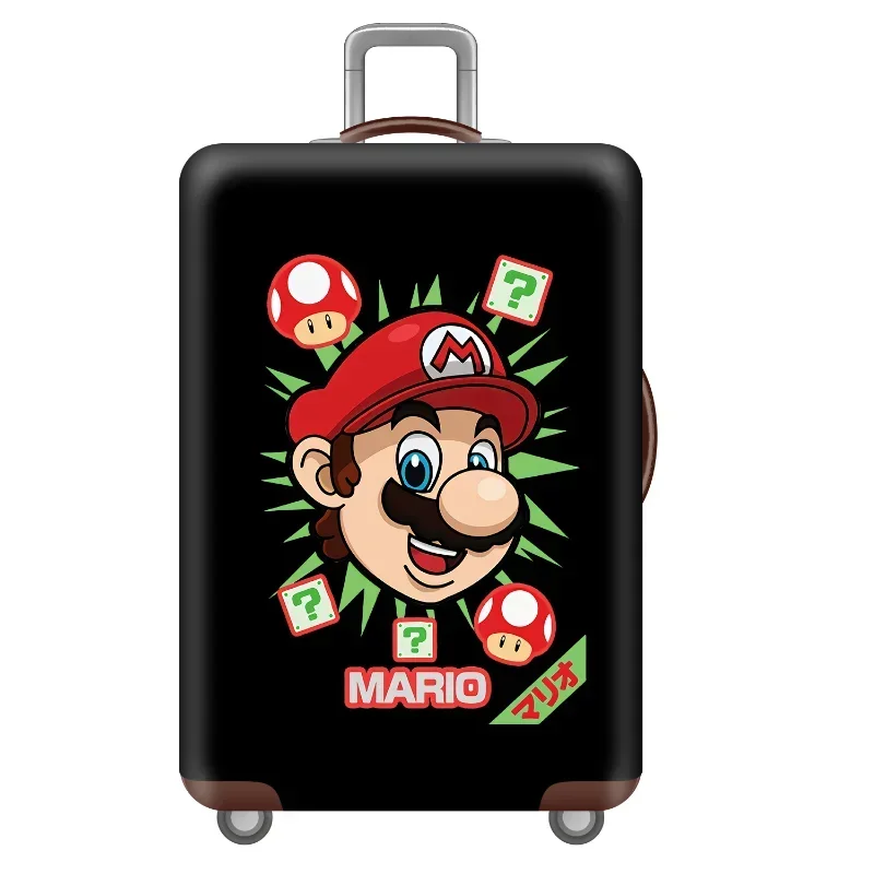 Funda elástica para equipaje de Super Marios Bros, funda protectora para maleta, etiquetas gruesas de Anime, cubierta de carrito de viaje, decoración - imagen 4