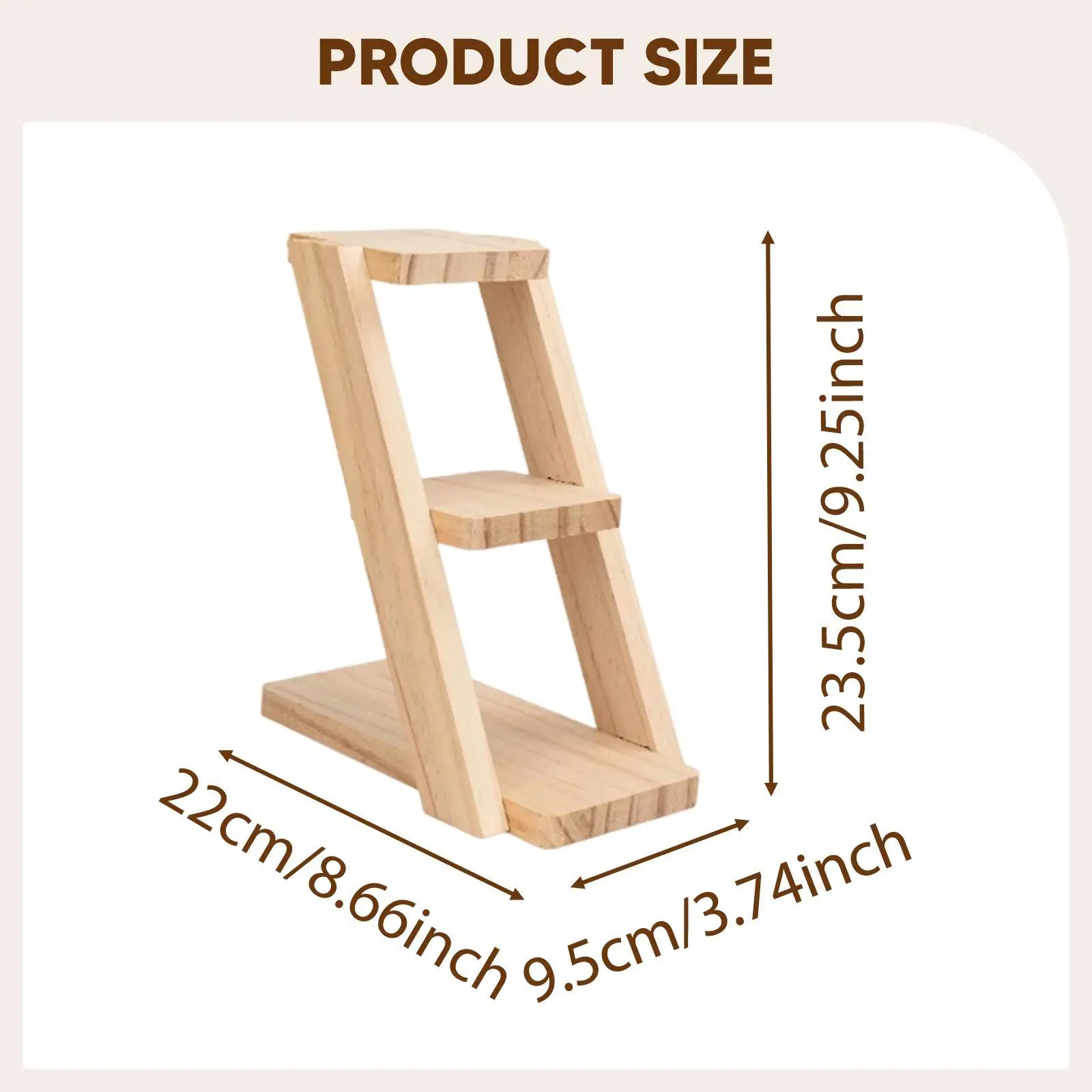 Wood Tabletop Plant Stand 3 Tier for Collectibles Figures Desktop Plant Shelf Display Rack Flower Stand for Desk Garden Bedroom