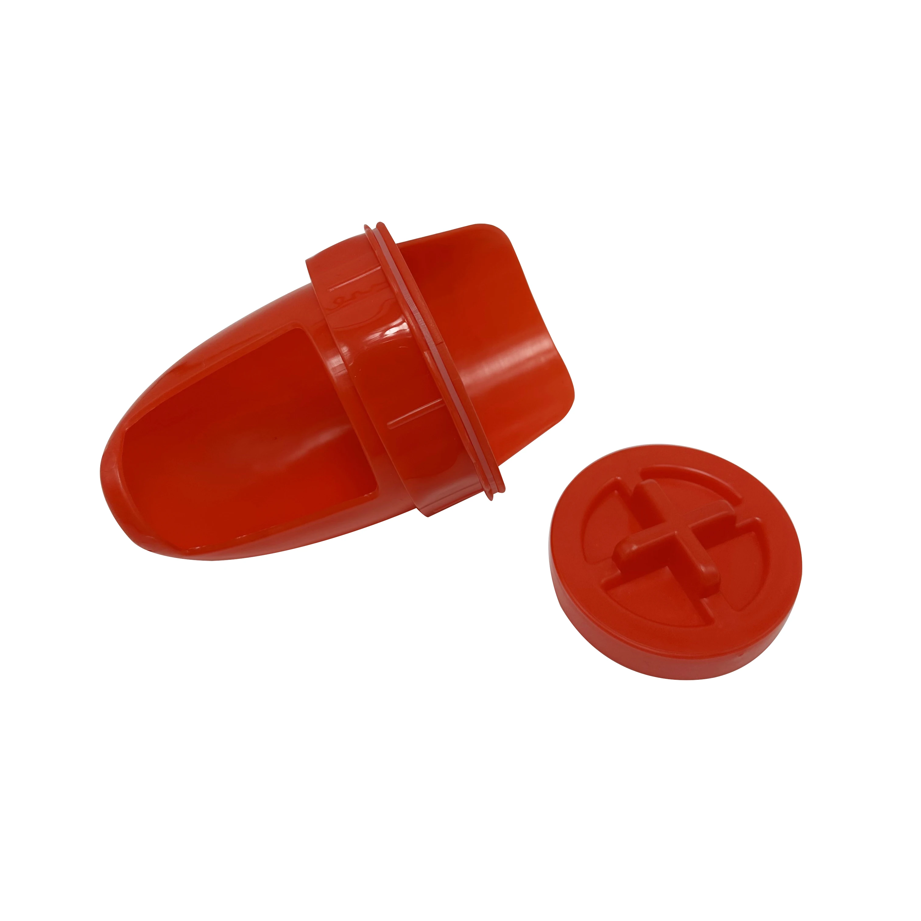 Alimentador de pollos, suministros de alimentación para aves de corral, puerto alimentador de aves de corral a prueba de lluvia, Kit de alimentación por gravedad para cubos, barriles, contenedores, trozos - imagen 3