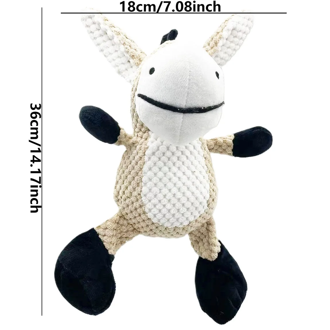 Juguete de peluche para perro, mono, burro, exprime y chirria para acompañar a perros grandes y pequeños - imagen 5