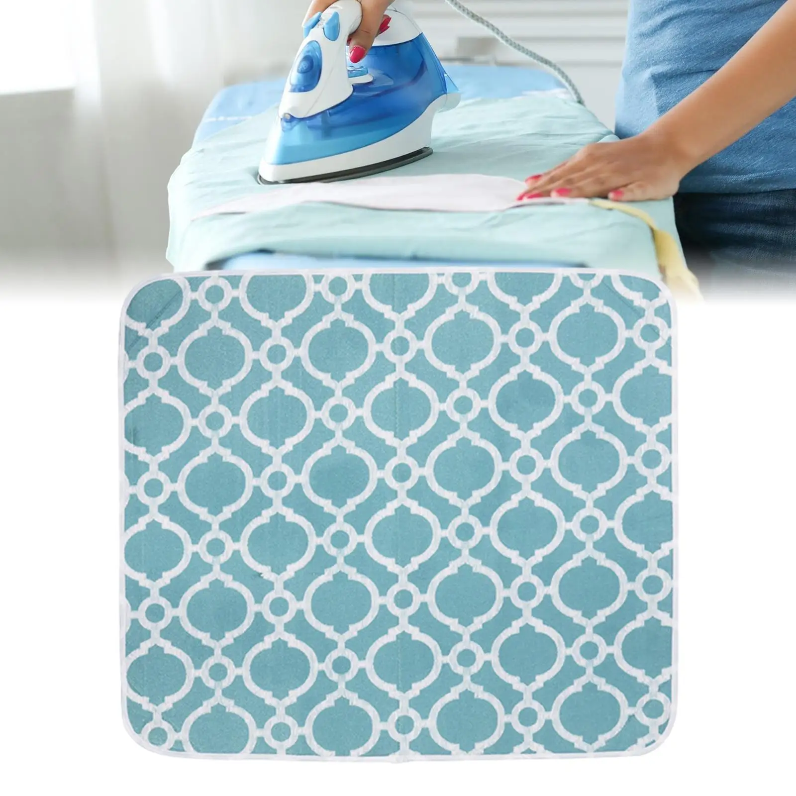 Ironing Blanket Lightweight Foldable with Magnet Waterproof Non-slip Hot Protection Pad Ironing Table Cover for Cabinet Home