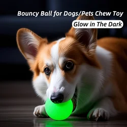 Pelota luminosa de goma para perros: juguete resistente y dental