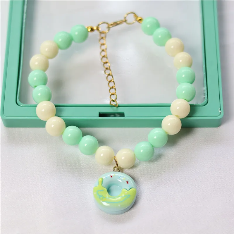 Collar de perlas con diseño dónut para perros y gatos – Joyería - imagen 4