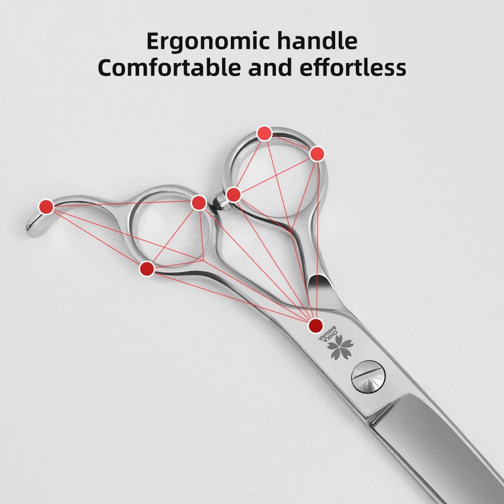 Tijeras rectas para el cuidado de mascotas, tijeras de corte afiladas de acero JP VG10 de 7,5 pulgadas para peluquero profesional, corte de pelo grueso para estudiantes - imagen 5