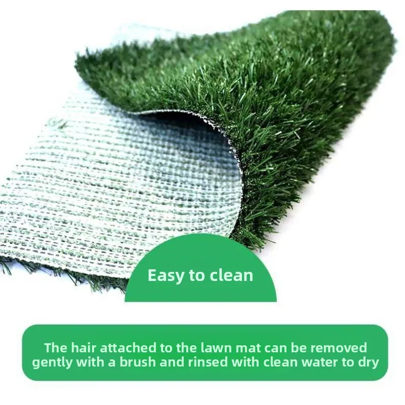 Orinal para perros de hierba Artificial, almohadilla para orinar, fácil de limpiar, resistente a los olores, interior/exterior, solución para urinar el tren de mascotas, accesorios para arena - imagen 4