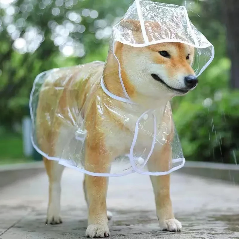 Chubasquero transparente con capucha para mascotas, chaqueta impermeable de PVC suave para perros pequeños, Poncho de lluvia para cachorros - imagen 2