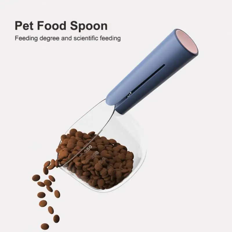 Taza de comida para mascotas para perros y gatos, tazón de alimentación, báscula de cocina, cuchara medidora, taza portátil con escala, suministros transparentes de alimentación - imagen 4