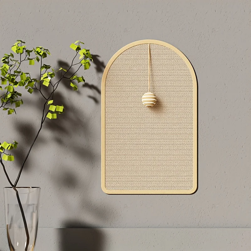 Estación para gatos de sisal 3 en 1: rascador lavable + pelota colgante de juguete y panel de pared autoadhesivo - imagen 3