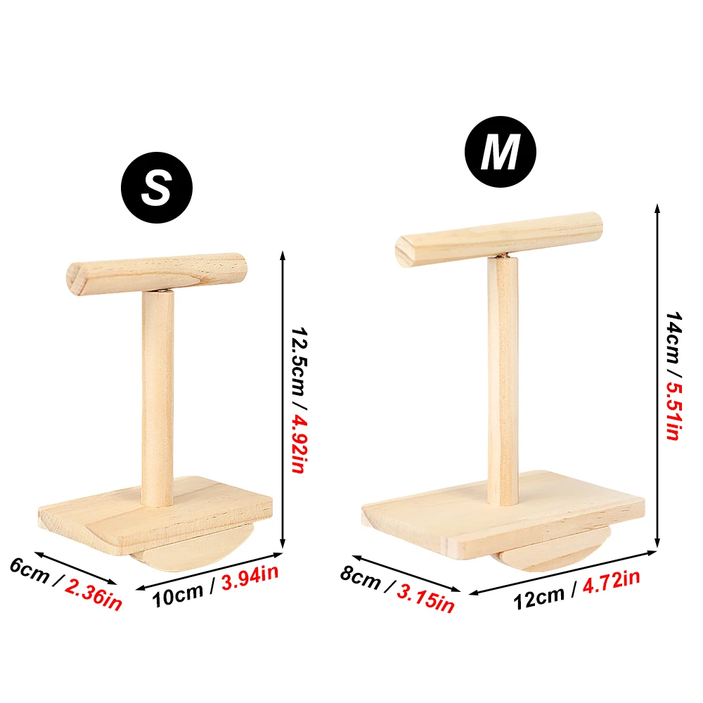 Soporte de percha de madera para loros, vástago de palisandro para periquitos pequeños y medianos, moler y masticar garras, juguete para pájaros, 1 ud. - imagen 2