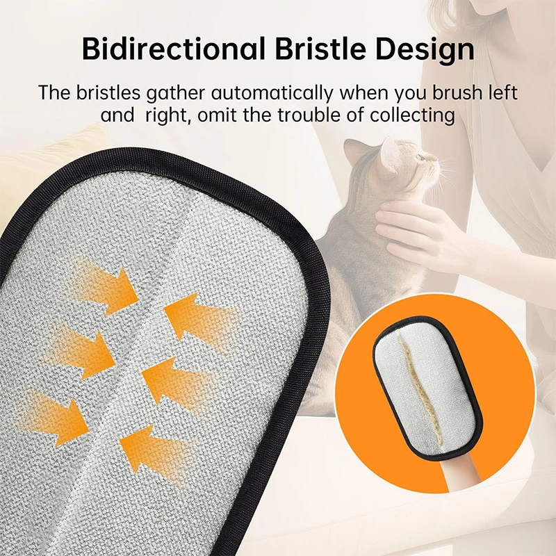 Guantes para quitar el pelo de mascotas, guantes de aseo estáticos reutilizables, cepillo para quitar el pelo de piel de perro y gato del sofá, alfombra, ropa, suministros de herramientas - imagen 5