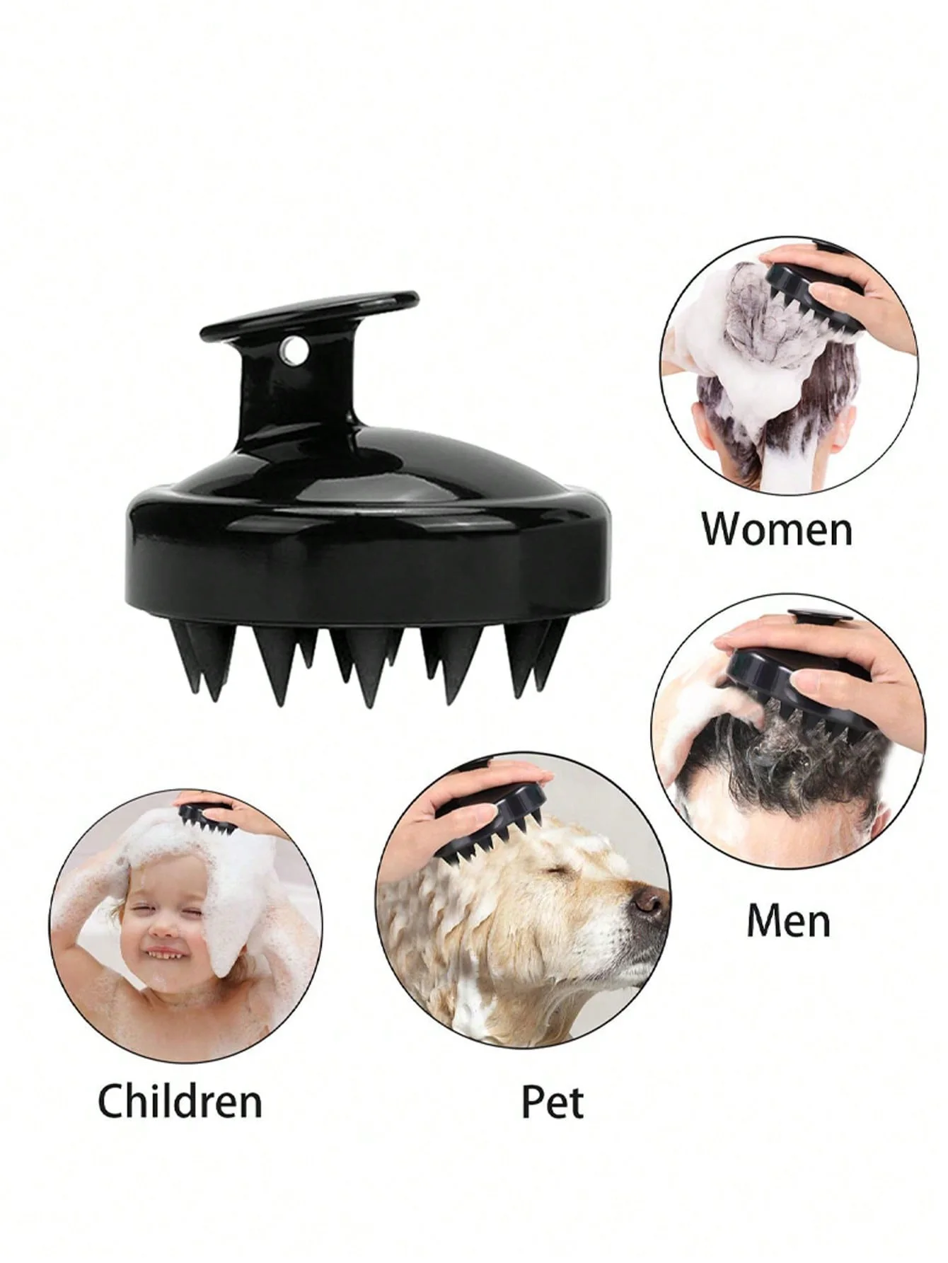 Cepillo silicona champú para gatos y perros – Masaje antipicazón - imagen 2