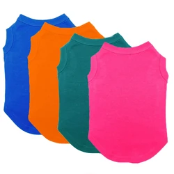 Camiseta de algodón transpirable blanca para perros – talla S-XL