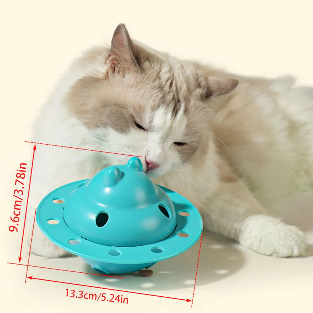 Juguete alimentador lento para mascotas: bola dispensadora de golosinas para perros y gatos con forma de Frisbee, juguete rompecabezas resistente a masticar para estimulación mental - imagen 5