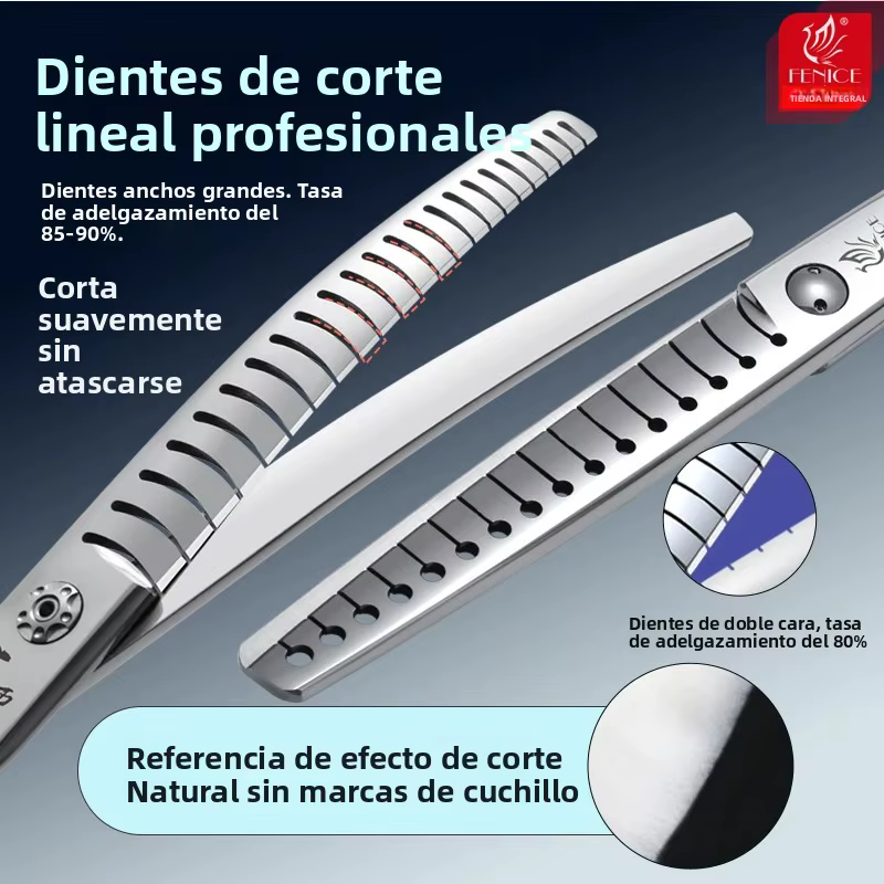 Tijeras profesionales para corte de pelo canino - Rectas y curvas - imagen 2
