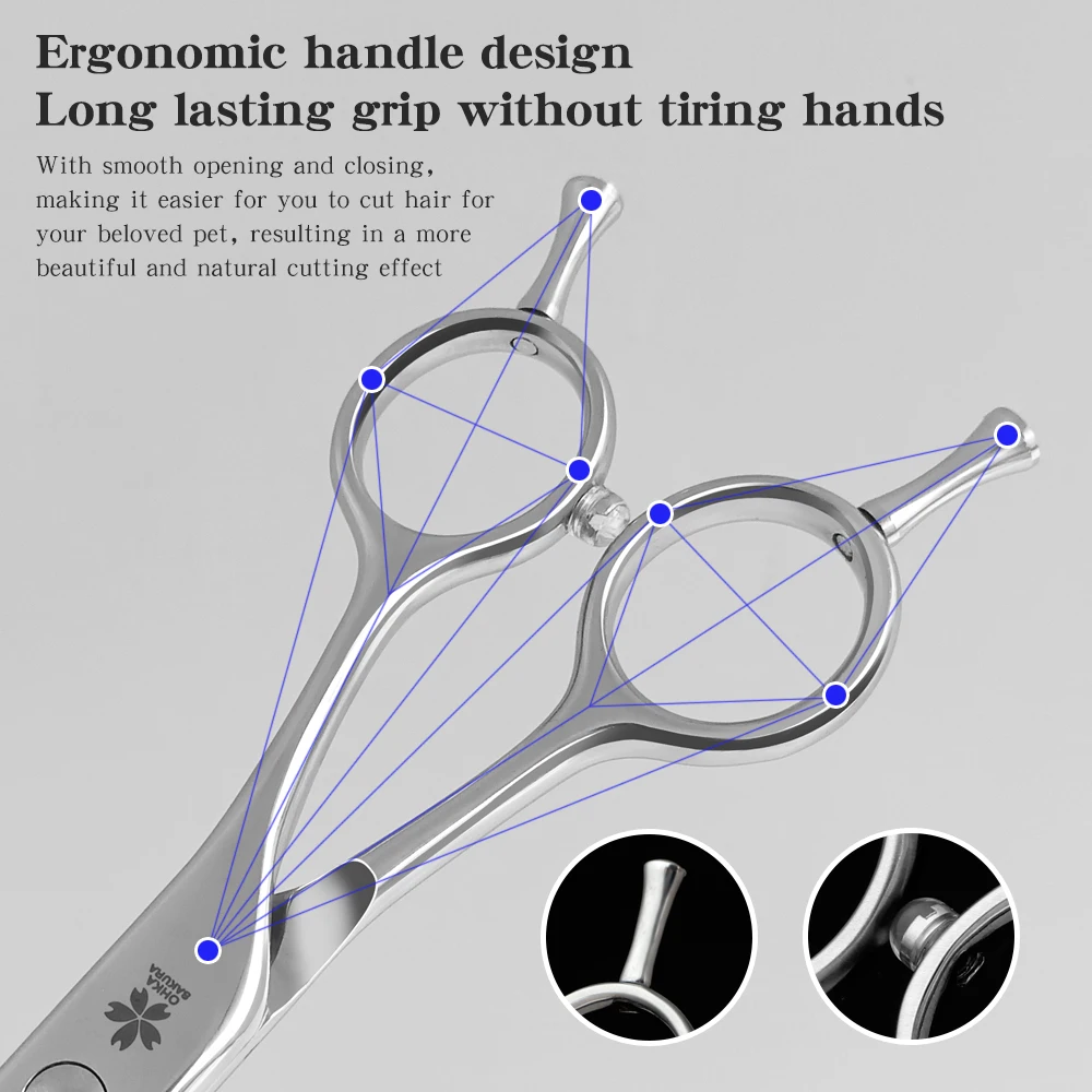 Tijeras de adelgazamiento esponjosas integrales JP440C de 7,25 pulgadas, tijeras de adelgazamiento 50%, tijeras mágicas Pengpeng, corte de pelo para peluquero de mascotas - imagen 5