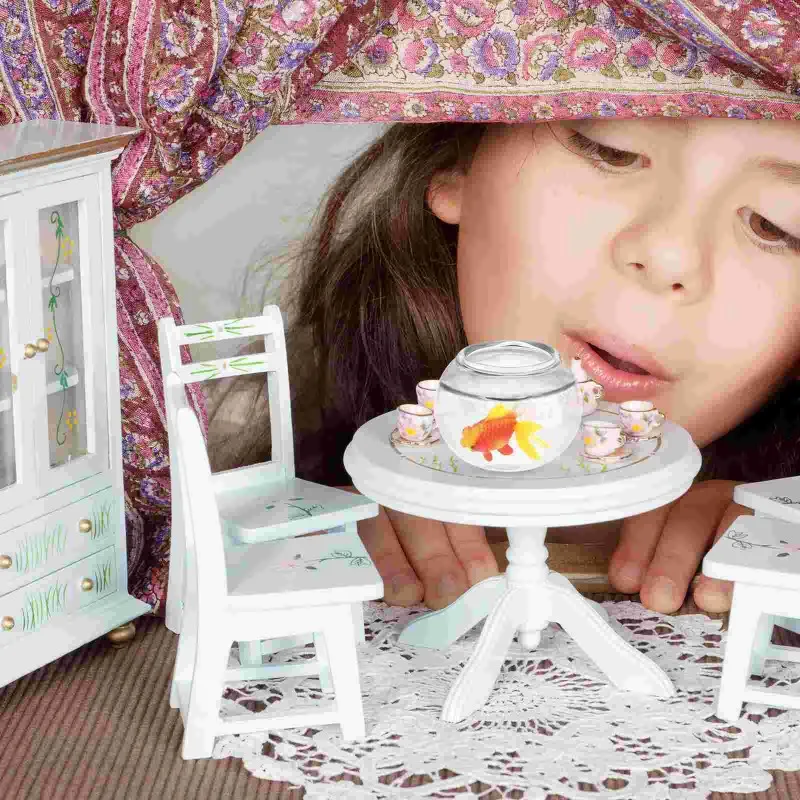 Decoración en miniatura para jugar a las casitas, simulación de pecera, cuenco de pez dorado, decoración de acuario, accesorios para pecera, 2 uds. - imagen 5