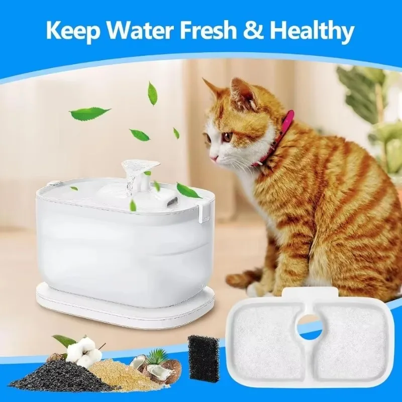 Filtros de repuesto para fuente de agua para gatos, dispensador de mascotas, sistema de filtración cuádruple, filtros para fuente de agua para mascotas - imagen 5
