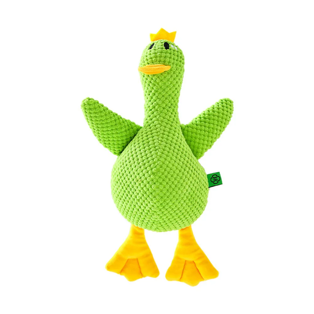 Pato de peluche para perros: resistente a masticar, sonido chirriante, compañero para dormir, juguete suave para mascotas para perros