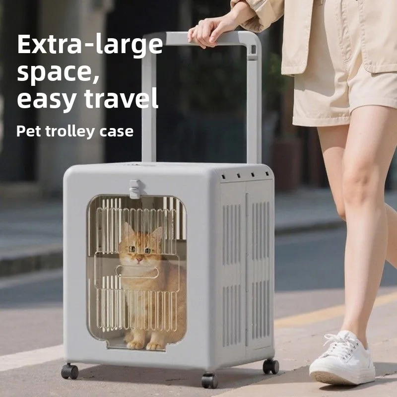 Transportín con ruedas plegable para perros y gatos – Maleta de viaje - imagen 2