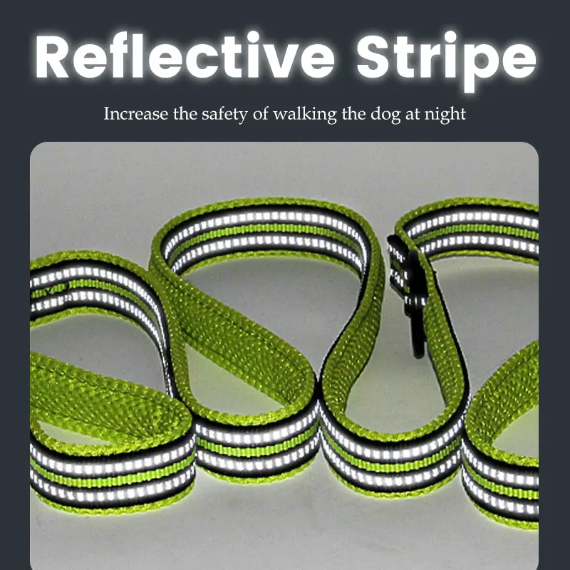 Truelove 7 In 1 Nylon Dog Leash Reflective Pattern For Walking Double Hook Multifunctional Dog Double Lead Strong Training - imagen 5