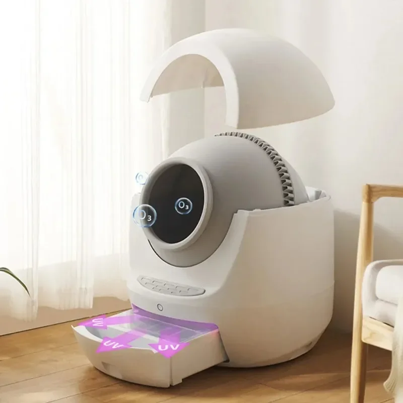 Inodoro para gatos, caja de arena para gatos autolimpiante automática inteligente, caja de arena completamente cerrada, bandeja para gatos, inodoro giratorio de entrenamiento desmontable - imagen 2