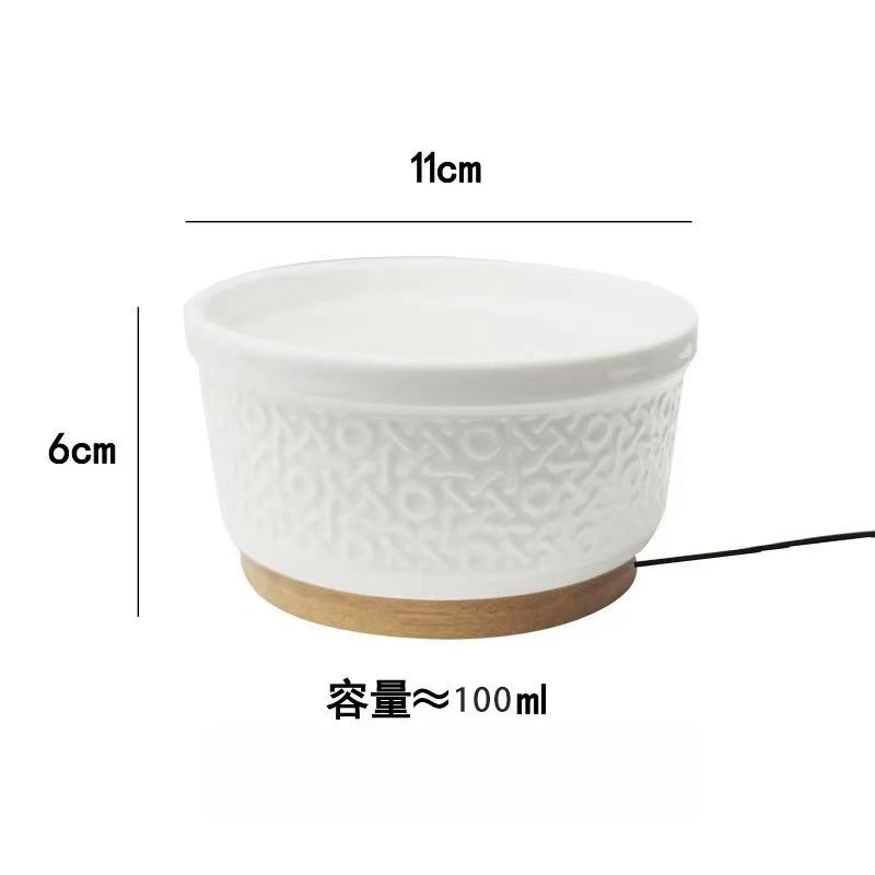 Cuenco de agua calentado para perros y gatos, cuencos de viaje, cuencos básicos, cuenco térmico para exteriores, seguro, temperatura constante calentada - imagen 5