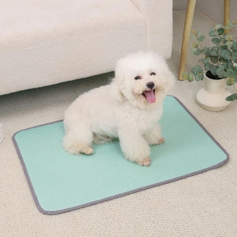 Estera refrescante tejida de mimbre para mascotas, almohadilla de cama cómoda y transpirable para perros, estera para dormir de verano para gatos, suministros de disipación de calor para cachorros y gatitos - imagen 4