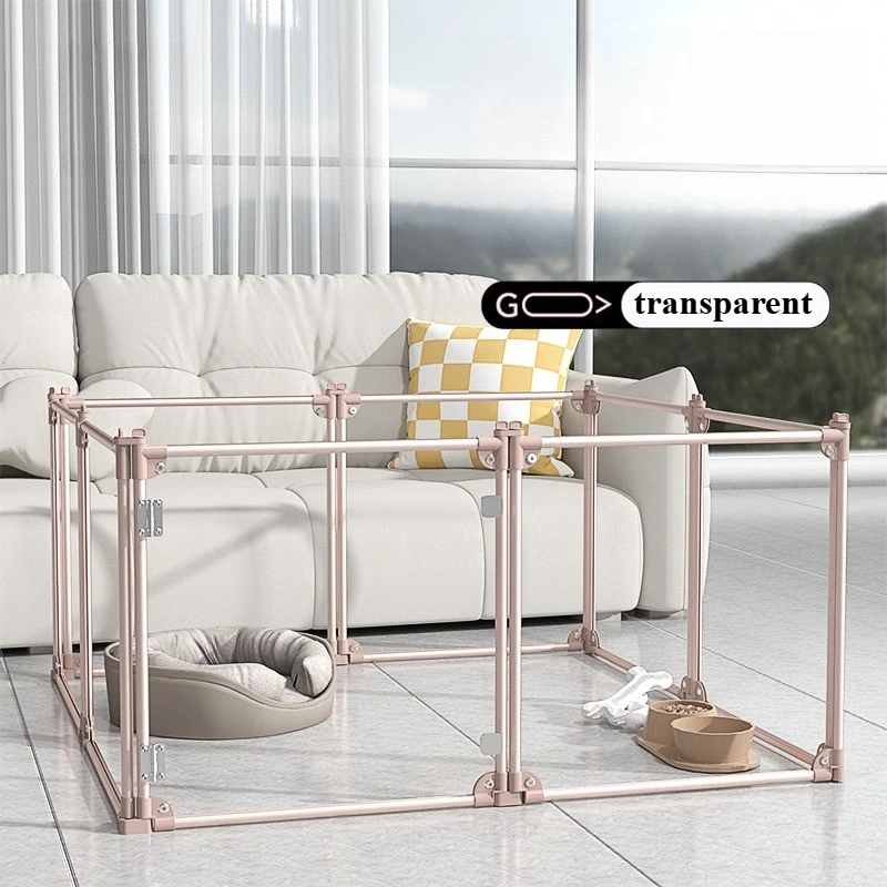 Caja panorámica transparente para perros, caja interior para perros, valla de Villa de lujo para evitar la Escape, productos para mascotas, accesorios para vallas - imagen 2