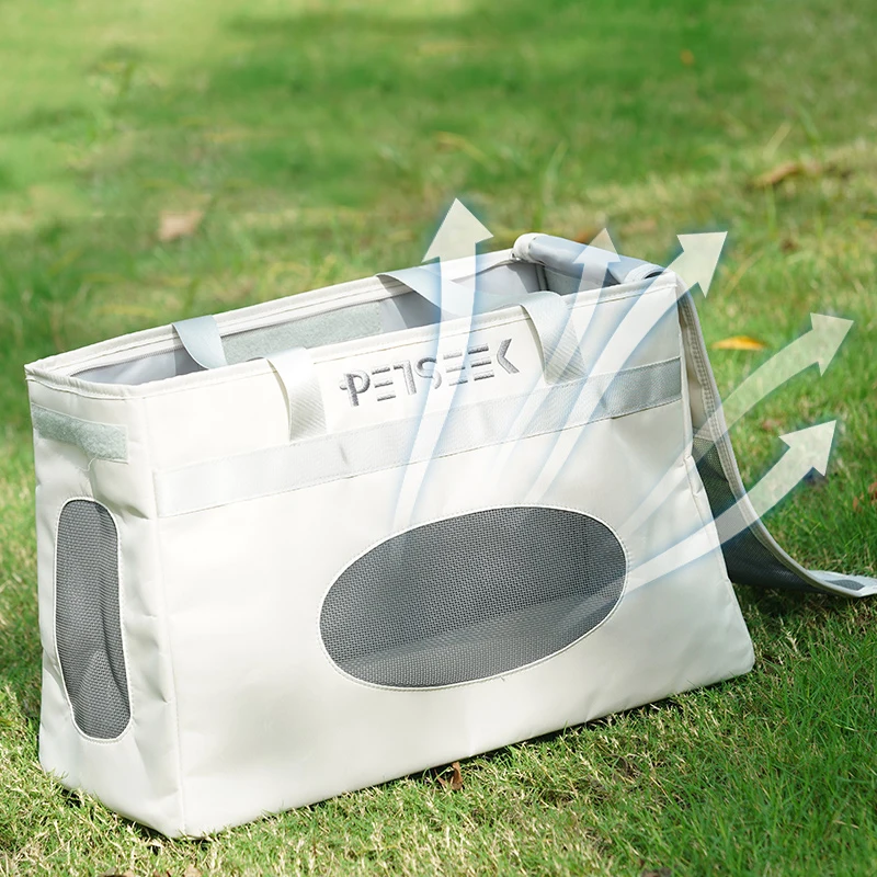 HOOPET-bolsa escolar portátil para gatos, mochila de gran capacidad, cápsula espacial, suministros de viaje para mascotas, verano, invierno - imagen 2