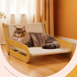 Cama rascador para gatos grande con sisal resistente y duradero