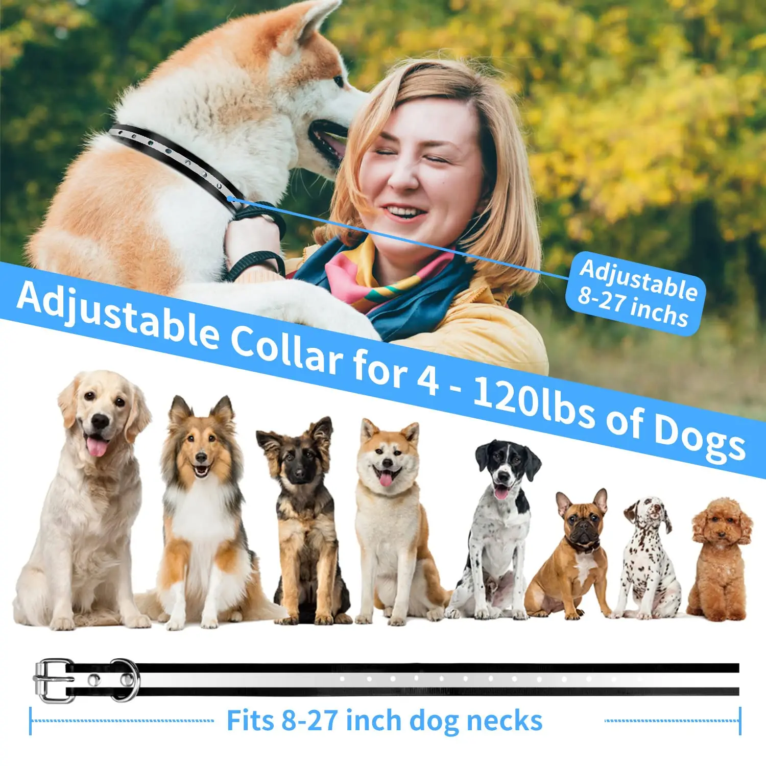 Collar anti ladridos y entrenamiento 2 en 1 impermeable para perros - imagen 3