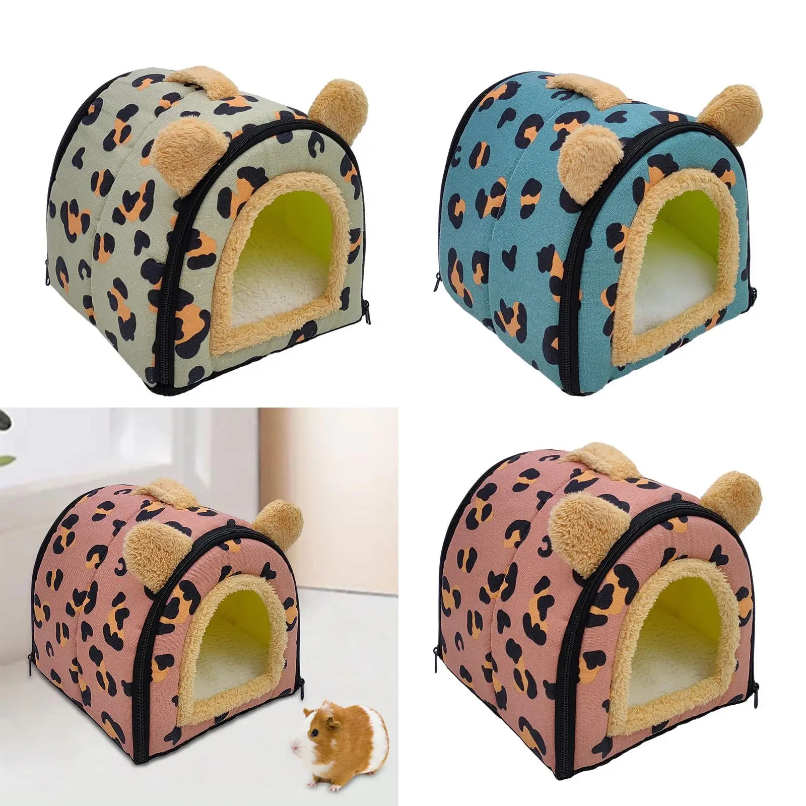 Casa plegable para mascotas con cojín extraíble y lavable, cama cómoda para perros y gatos, adecuado para todas las estaciones, Convertible - imagen 3