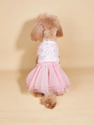Vestido de tutú con lentejuelas para perros pequeños