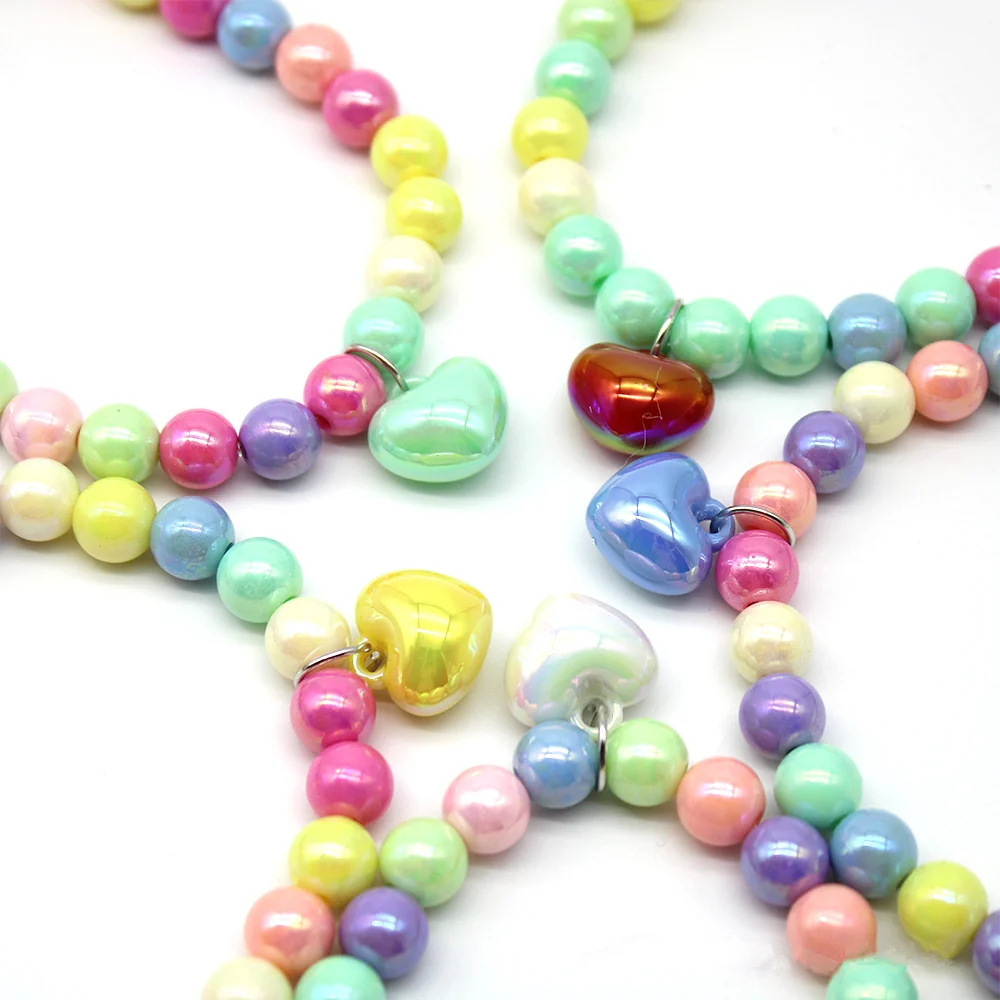 Gran oferta, Collar ajustable hecho a mano para mascotas, Collar de perlas a la moda para perro y gato con colgante de corazón, suministros para mascotas de varios colores - imagen 4