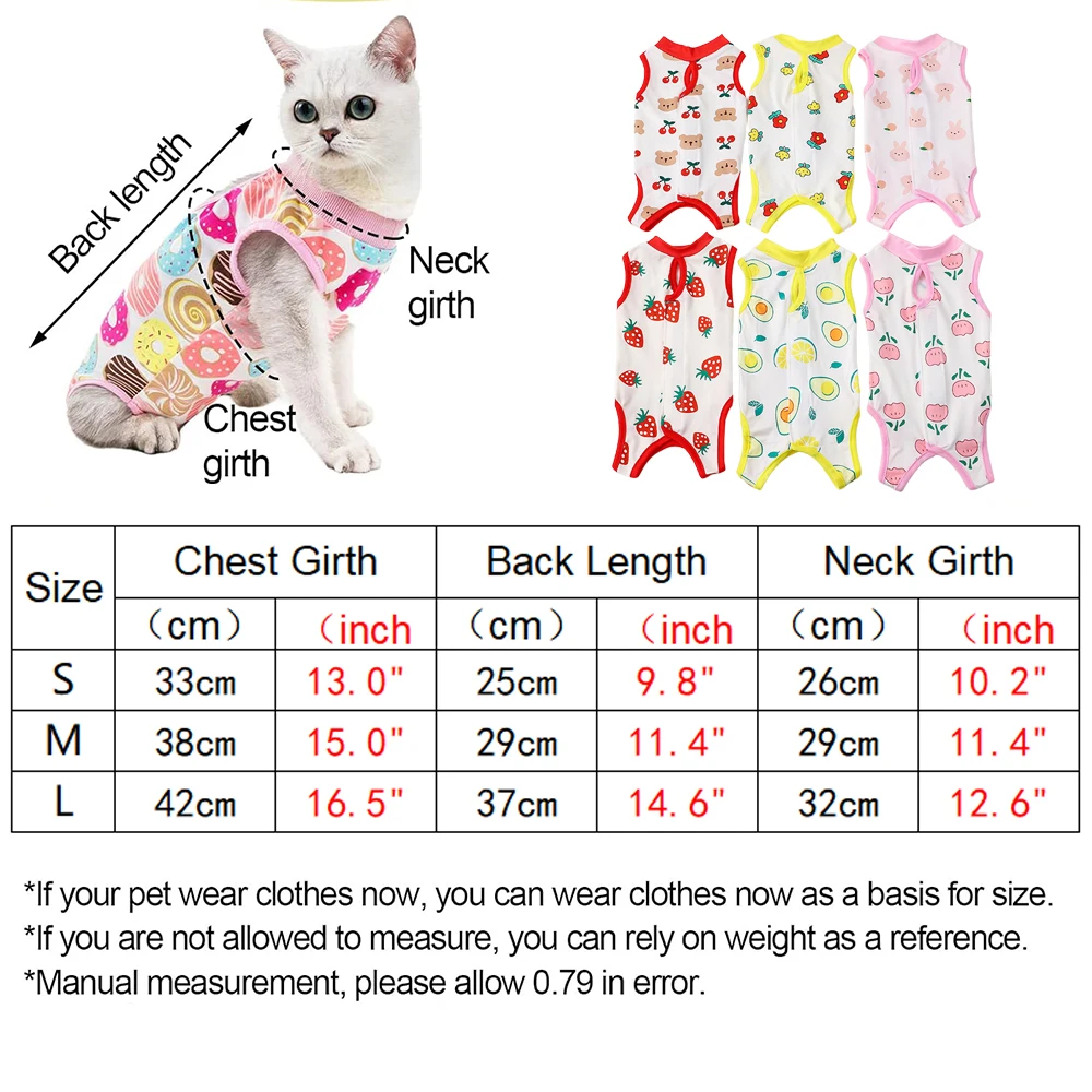 Mono de recuperación de cirugía para gatos, alternativa antilamer las heridas a el cuello electrónico para gatos, traje de recuperación para gatitos, pijamas para perros pequeños - imagen 2