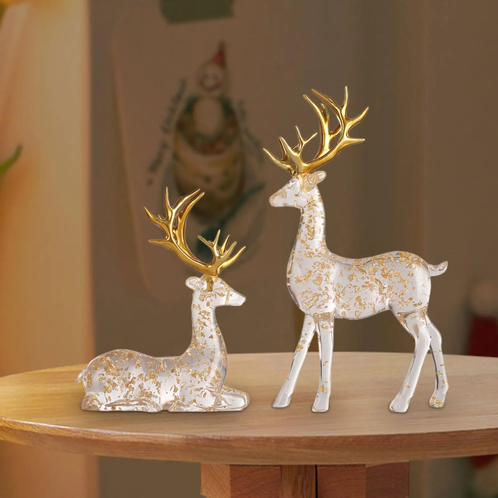 2x Deer Statues Desktop Ornaments Desktop Ornaments,Elk Resin Statues,Decorative Figurines for Holiday Housewarming New Year 2x Deer Statues Desktop Ornaments Desktop Ornaments,Elk Resin Statues,Decorative Figurines for Holiday Housewarming New Year
