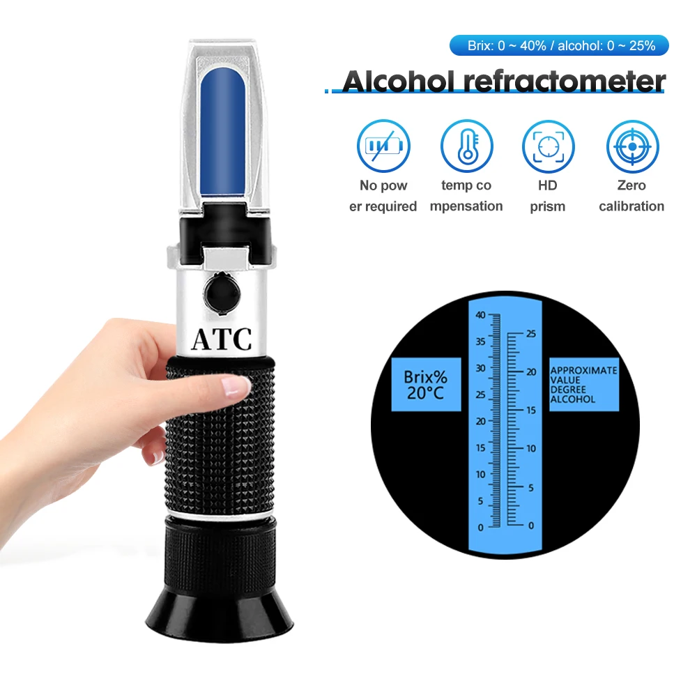 Refractometro azucar y alcohol para vino y uvas - imagen 3