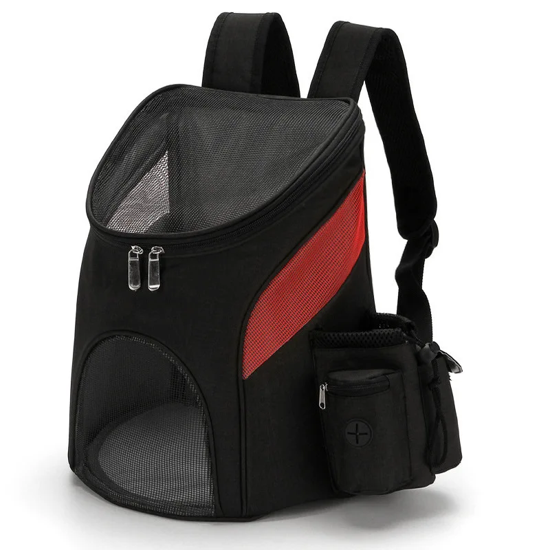 Bolsa de transporte para mascotas, mochila portátil plegable transpirable para perros y gatos medianos, bolsa frontal para exteriores, mochila de malla - imagen 4