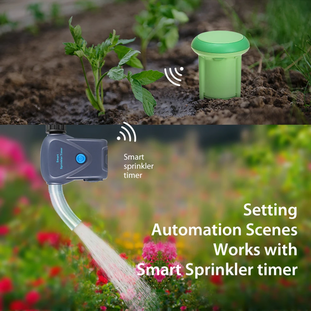 Tuya ZigBee-probador de suelo inteligente, Sensor de temperatura y humedad, termómetro Solar para suelo, higrómetro, Detector de humedad del suelo para plantas y flores - imagen 4